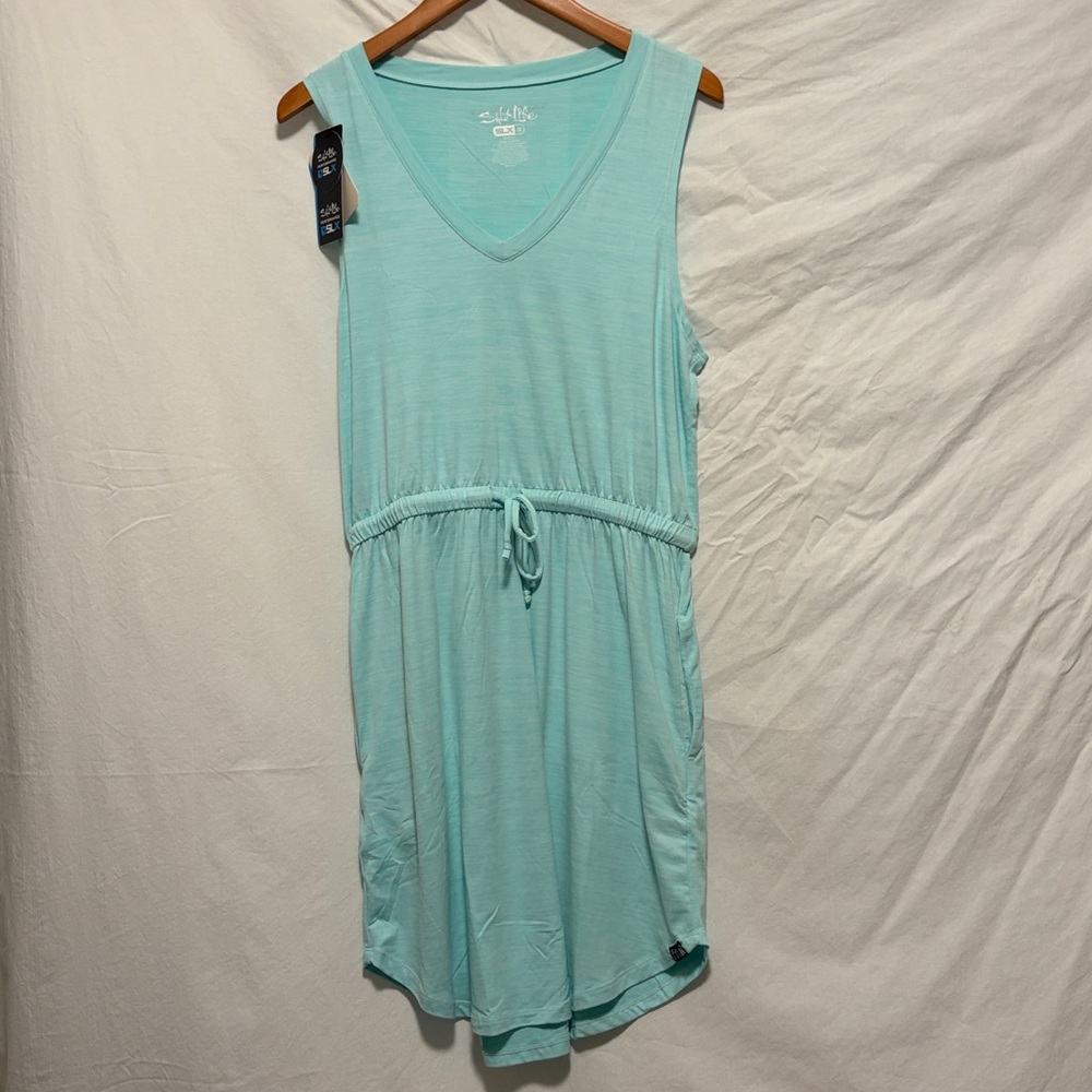 NWT Salt Life Turquoise size M drawstring waist dress/cover-up